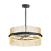 ET2 E34257 Chimes 2-lt 34" LED Pendant, 5CCT Selectable - Black/Satin Brass