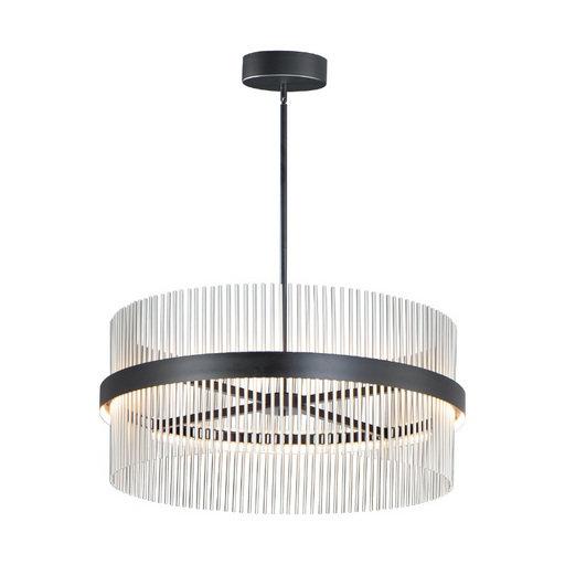 ET2 E34257 Chimes 2-lt 34" LED Pendant, 5CCT Selectable - Black/Satin Nickel