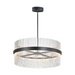 ET2 E34257 Chimes 2-lt 34" LED Pendant, 5CCT Selectable - Black/Satin Nickel