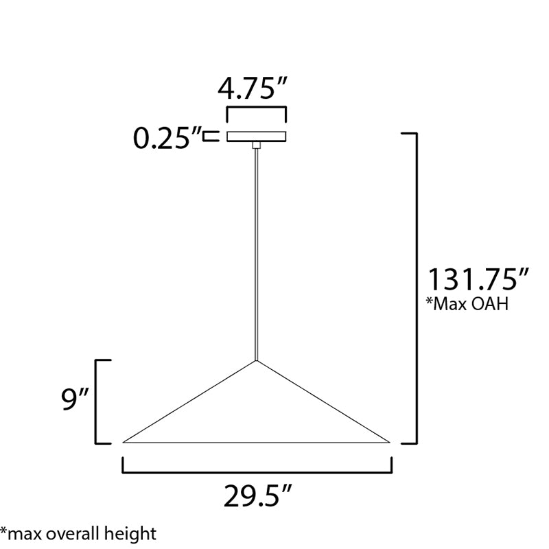 ET2 E34503 Pitch 1-lt 30" LED Pendant