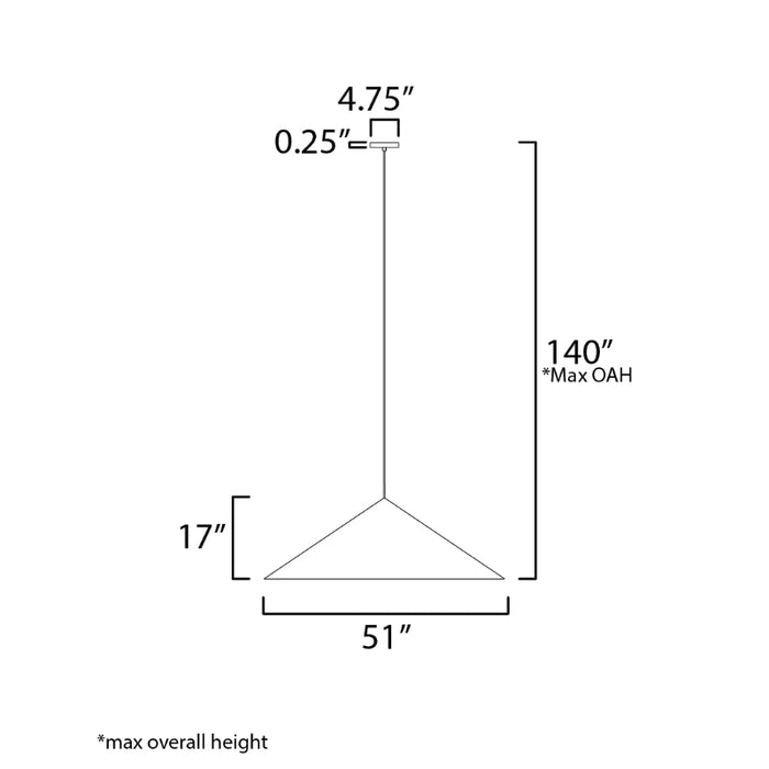 ET2 E34508 Pitch 1-lt 51" LED Pendant