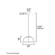 ET2 E34614 Wimbledon 1-lt 16" LED Pendant