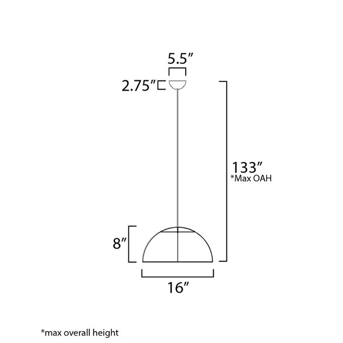 ET2 E34614 Wimbledon 1-lt 16" LED Pendant