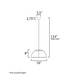 ET2 E34614 Wimbledon 1-lt 16" LED Pendant