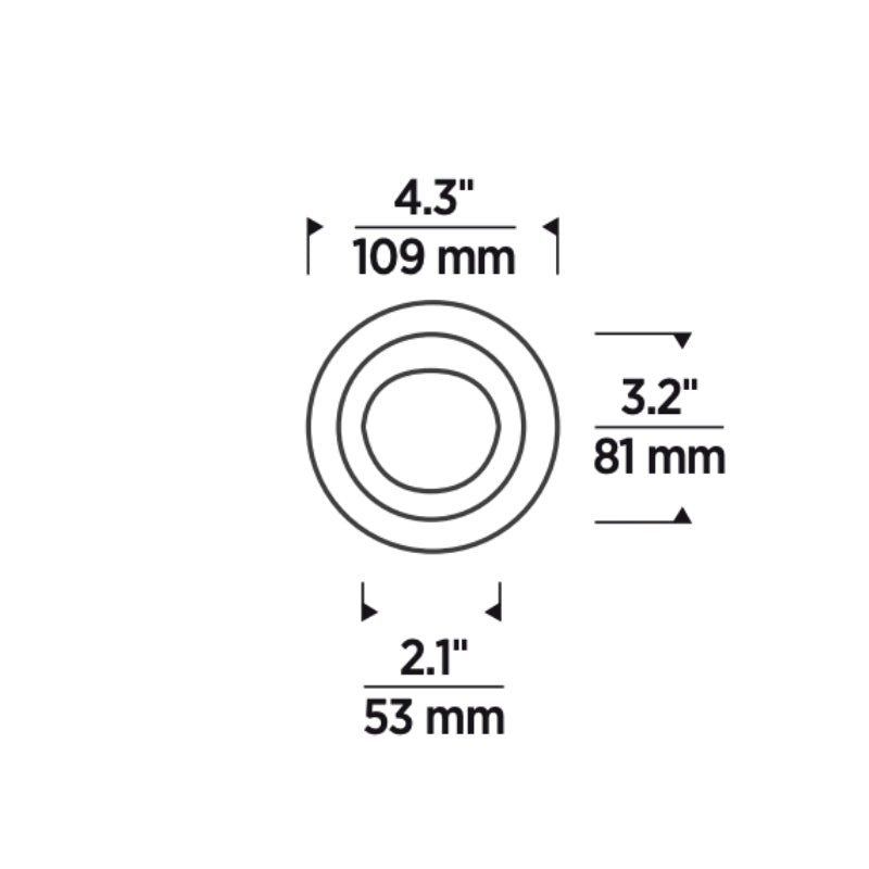 Element E3RFW 3" LED Round Flanged Wall Wash Trim
