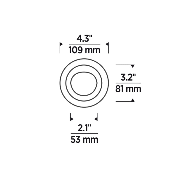 Element E3RFW 3" LED Round Flanged Wall Wash Trim