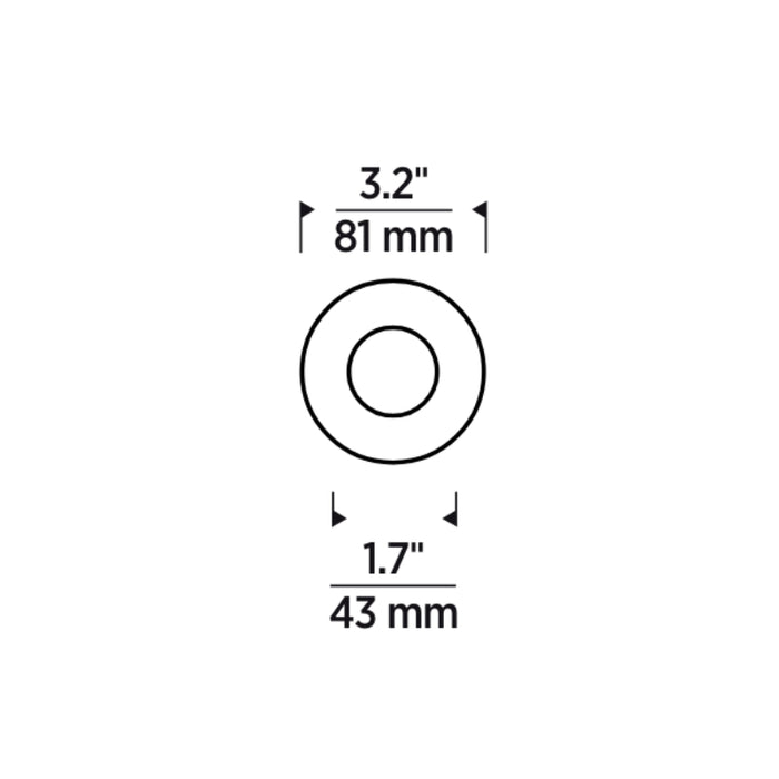 Element E3RLF 3" LED Round Flangeless Flat Trim