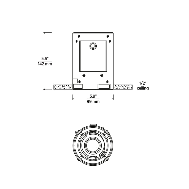 Element E3RRF 3" 11W LED Round Adjustable Downlight Flanged Remodel Housing