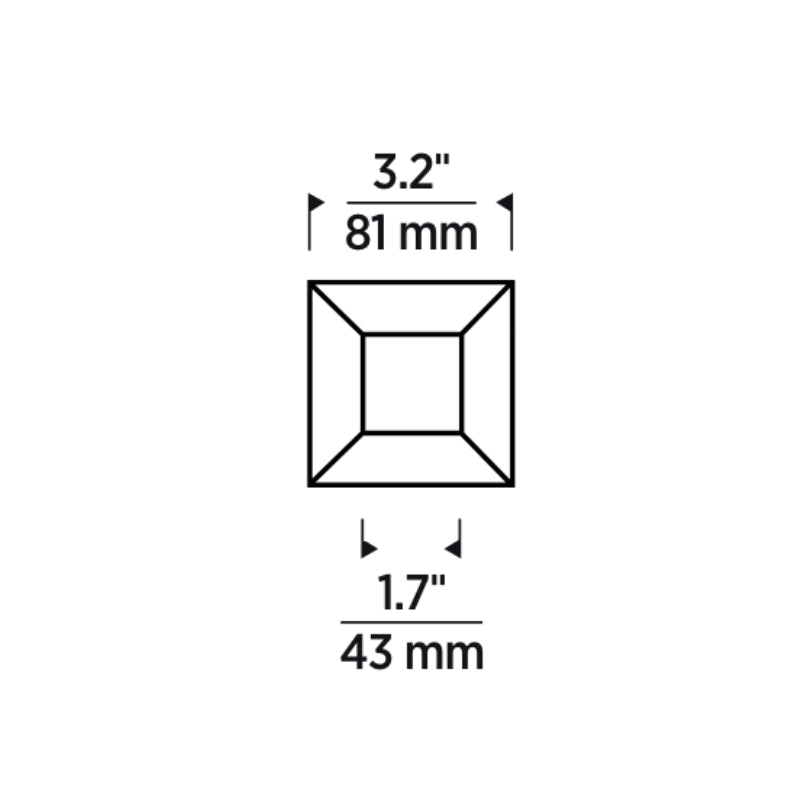 Element E3SLB 3" LED Square Flangeless Bevel Trim