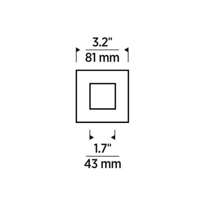 Element E3SLF 3" LED Square Flangeless Flat Trim