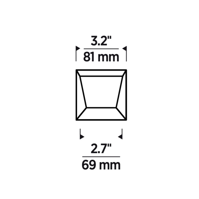 Element E3SLW 3" LED Square Flangeless Wall Wash Trim