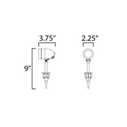 ET2 E41359 Alumilux Landscape 1-lt 9" Tall LED Path Light
