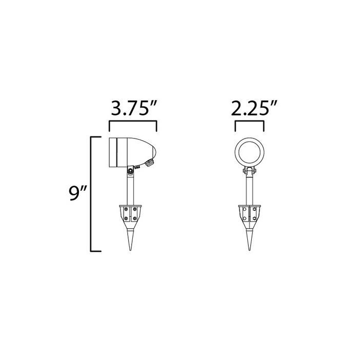 ET2 E41359 Alumilux Landscape 1-lt 9" Tall LED Path Light