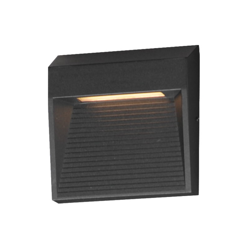 ET2 E41552 Steppes 1-lt 5" LED Outdoor Wall Sconce - Black