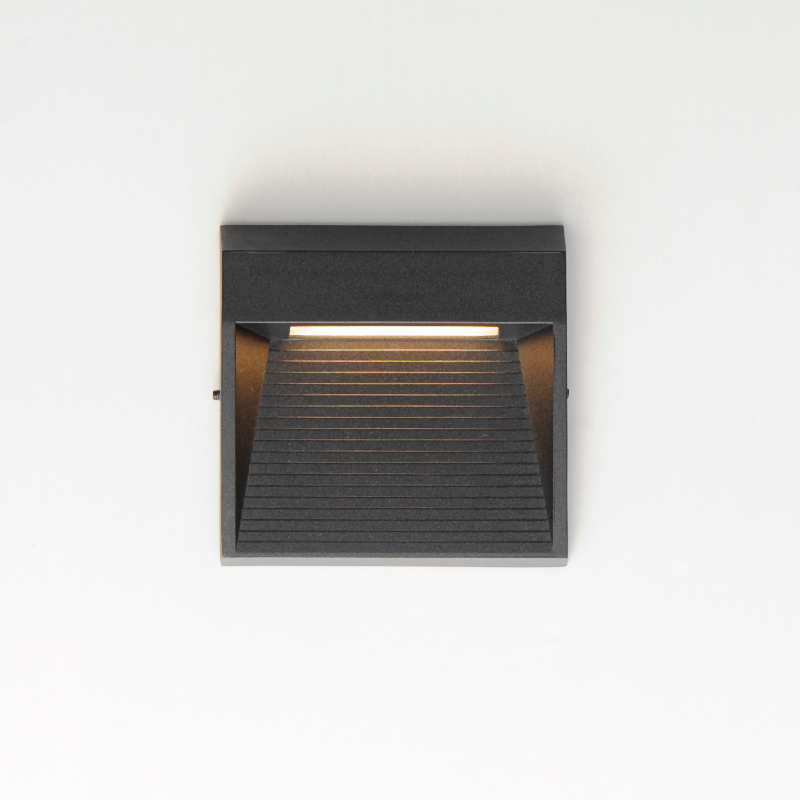 ET2 E41552 Steppes 1-lt 5" LED Outdoor Wall Sconce - Black