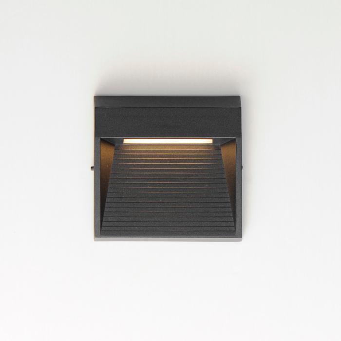 ET2 E41552 Steppes 1-lt 5" LED Outdoor Wall Sconce - Black