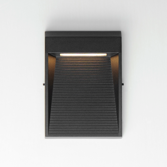 ET2 E41554 Steppes 1-lt 7" Tall LED Outdoor Wall Sconce - Black