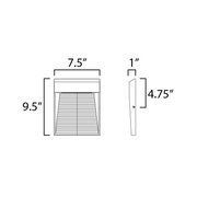 ET2 E41556 Steps 1-lt 10" Tall LED Outdoor Wall Sconce