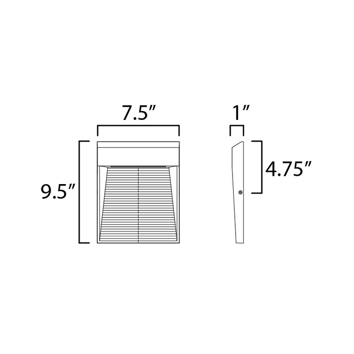 ET2 E41556 Steps 1-lt 10" Tall LED Outdoor Wall Sconce