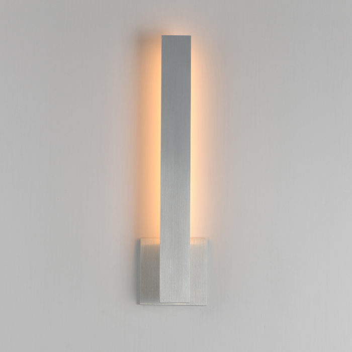 ET2 E42341 Alumilux Line 1-lt 18" Tall LED Outdoor Wall Sconce, 5CCT Selectable - Satin Aluminum
