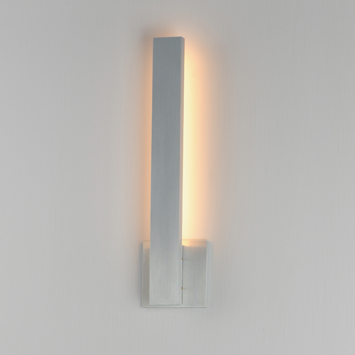 ET2 E42341 Alumilux Line 1-lt 18" Tall LED Outdoor Wall Sconce, 5CCT Selectable - Satin Aluminum