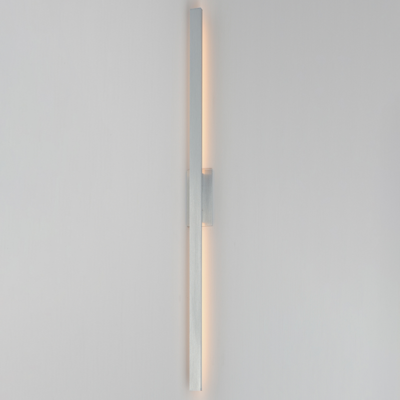 ET2 E42348 Alumilux Line 2-lt 96" Tall LED Outdoor Wall Sconce, 5CCT Selectable - Satin Aluminum