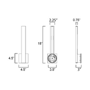 ET2 E42361 Alumilux Sideline 2-lt 18" Tall LED Outdoor Wall Sconce