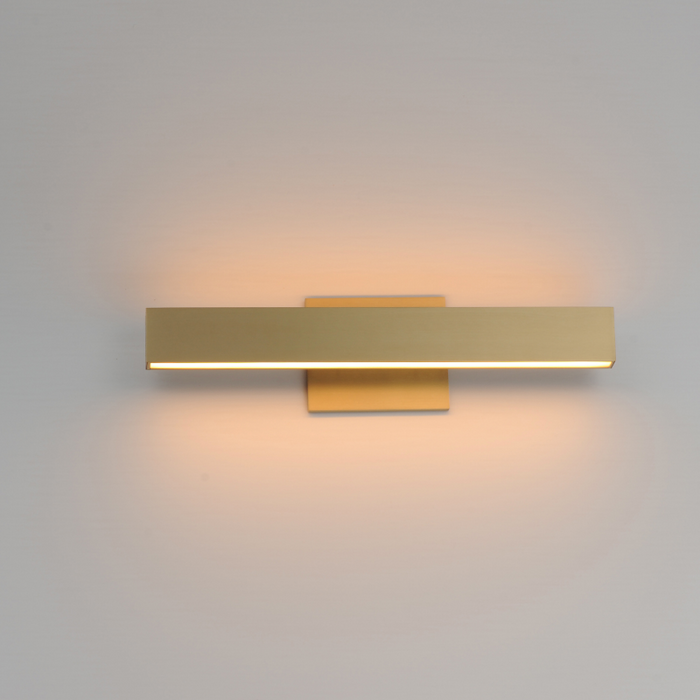 ET2 E42661 Alumilux Sideline 2-lt 18" LED Bath Vanity, 5CCT Selectable - Satin Brass