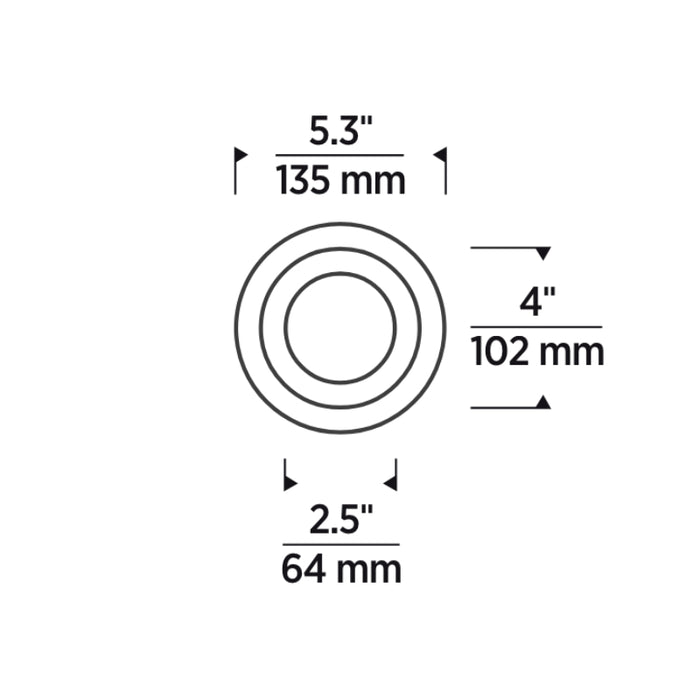 Element E4PRF Pro 4" LED Flanged Round Regress Downlight Trim