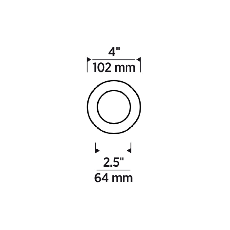 Element E4PRL Pro 4" LED Flangeless Round Regress Downlight Trim