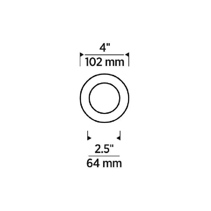 Element E4PRL Pro 4" LED Flangeless Round Regress Downlight Trim