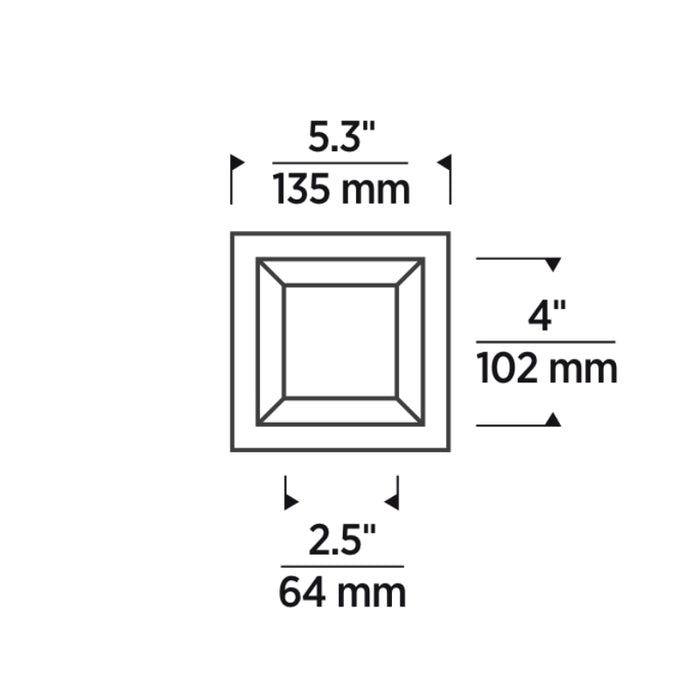 Element E4PSF Pro 4" LED Flanged Square Regress Downlight Trim