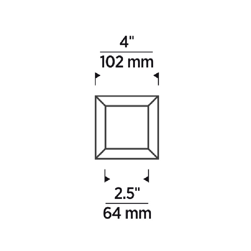 Element E4PS Pro 4" LED Flangeless Square Regress Downlight Trim