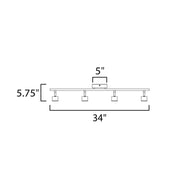 ET2 E52004 Taylor 4-lt Fixed Rail Track Light