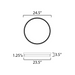 ET2 E52720 Groove 1-lt 24" LED Flush Mount, 5CCT Selectable