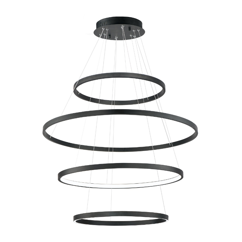 ET2 E52729 Groove 4-lt 40" LED Pendant, 5CCT Selectable - Black