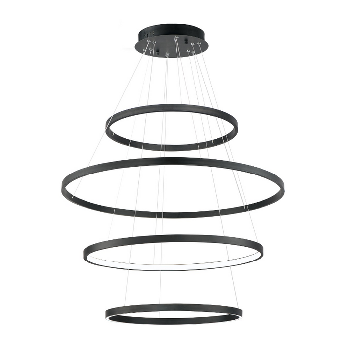 ET2 E52729 Groove 4-lt 40" LED Pendant, 5CCT Selectable - Black