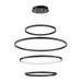 ET2 E52729 Groove 4-lt 40" LED Pendant, 5CCT Selectable - Black