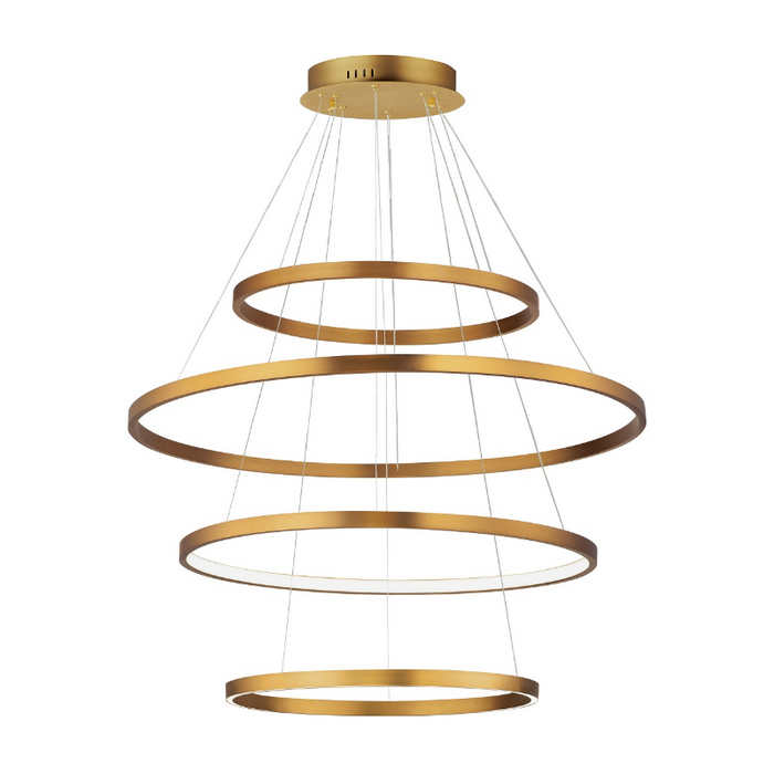 ET2 E52729 Groove 4-lt 40" LED Pendant, 5CCT Selectable - Gold