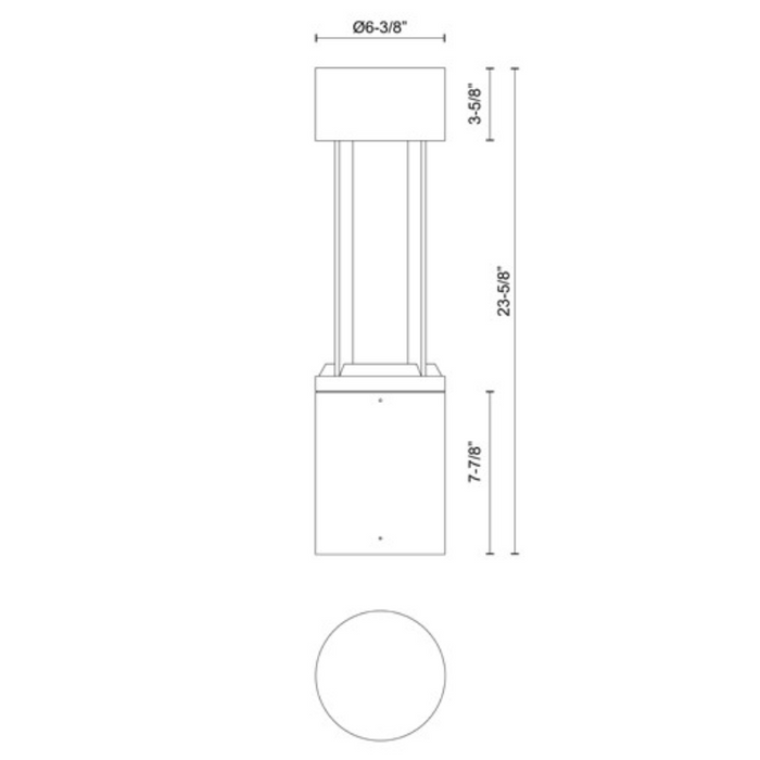 Kuzco EB41924 Knox 1-lt 24" Tall LED Bollard