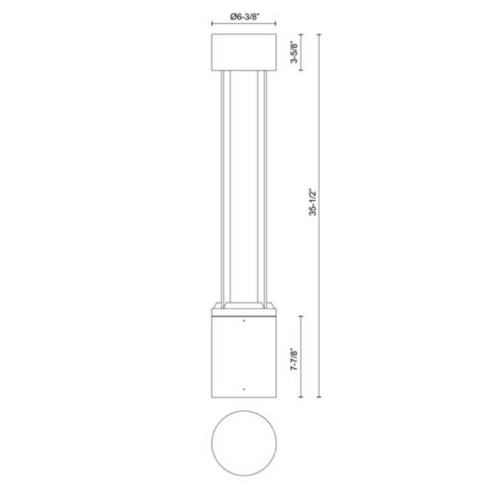 Kuzco EB41936 Knox 1-lt 36" Tall LED Bollard