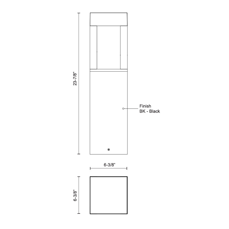 Kuzco EB43024-UNV Sonoma 24" Tall LED Bollard
