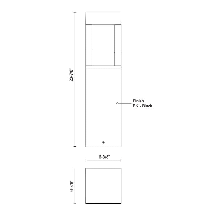 Kuzco EB43024-UNV Sonoma 24" Tall LED Bollard