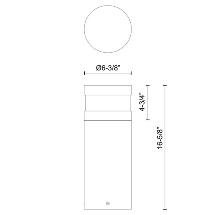 Kuzco EB48516 Windermere 1-lt 17" Tall LED Bollard