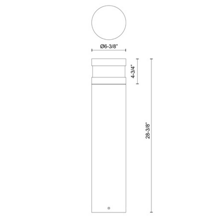 Kuzco EB48528 Windermere 1-lt 28" Tall LED Bollard