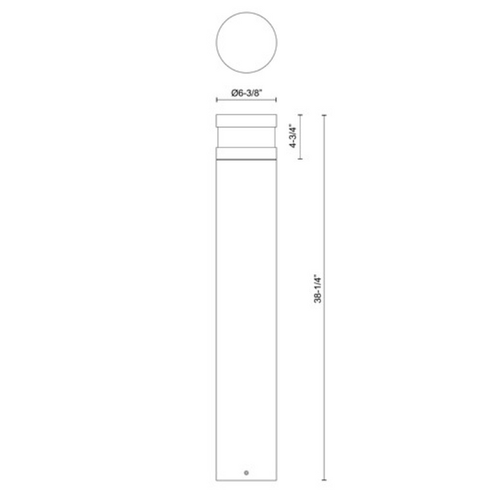 Kuzco EB48538 Windermere 1-lt 38" Tall LED Bollard