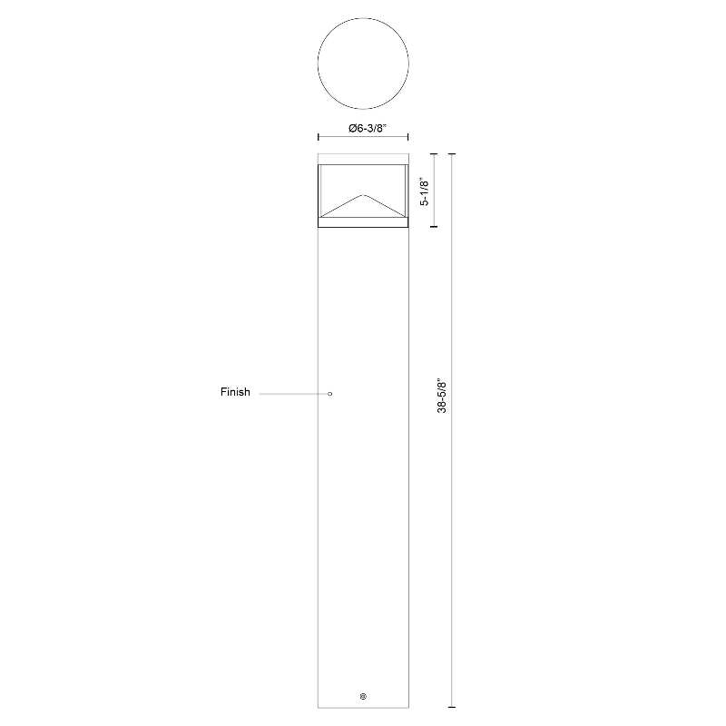 Kuzco EB83339 Dover 1-lt 39" Tall LED Bollard