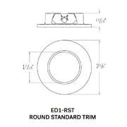 CSL ED1-RST 1" LED Eco-Downlight Round Standard Trim