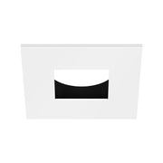 CSL ED1-SST 1" LED Eco-Downlight Square Standard Trim - Black with White Flange