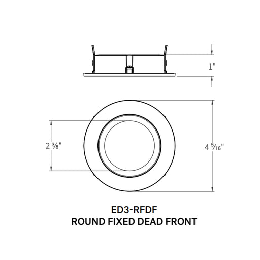 CSL ED3-RFDF Eco-Downlight 3" Round Fixed Dead Front Trim